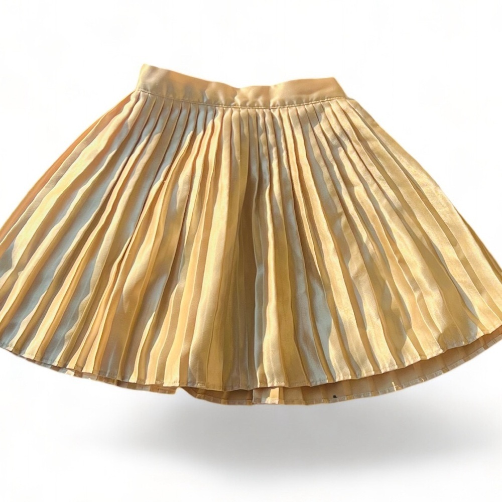 Janie And Jack Pleated Gold Skirt